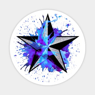 Nautical Splash Star - Blue/ Purple Magnet